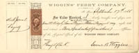 Wiggins Ferry Co. signed by Samuel B. Wiggins - Transfer Receipt